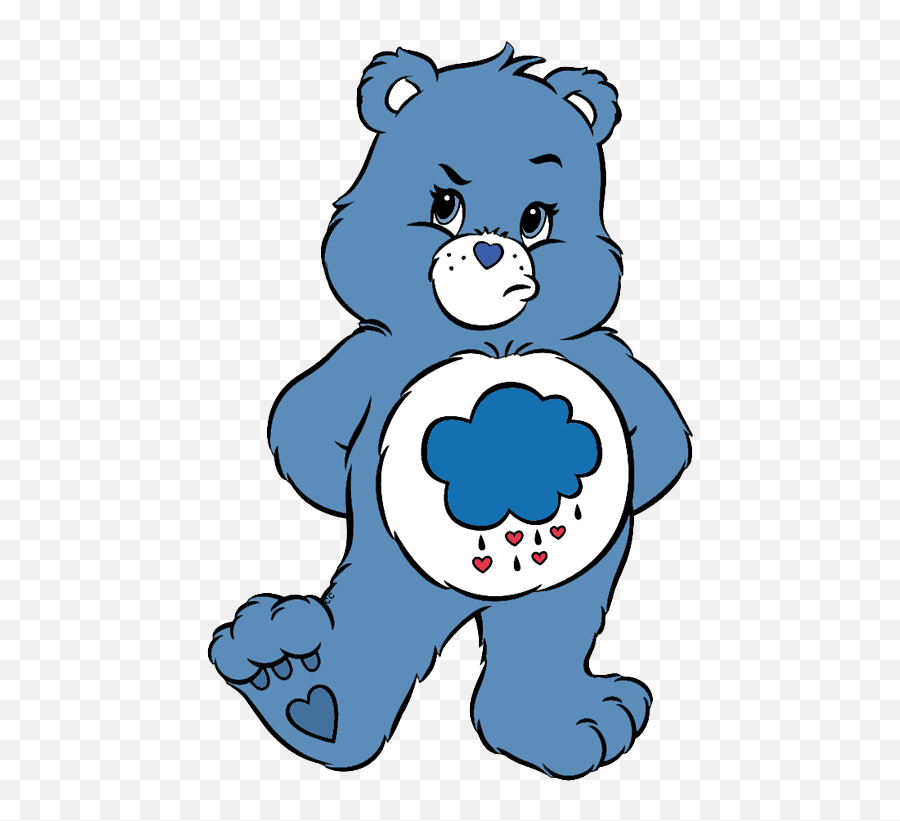 Caring Clipart Grumpy Picture - Grumpy Care Bear Emoji,Care Bear Emoji
