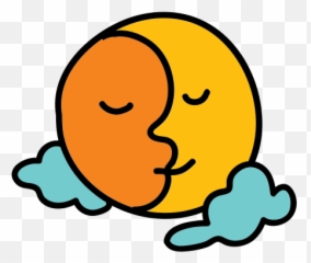 Moon And Sun Icon In Doodle Style Emoji,Aesthetic Sun Emoji