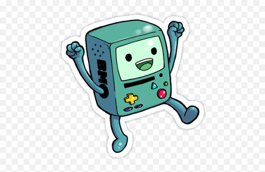 Adventure Time - Bmo Yey Sticker Mania Emoji,Screaming Heart Emoji Meme