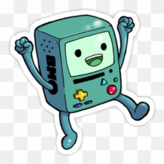 Adventure Time - Bmo Yey Sticker Mania Emoji,Screaming Heart Emoji Meme