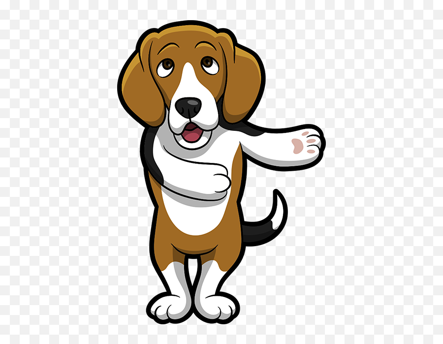 Beagle Emoji And Stickers Messages - Beagle Dog Clipart With Tag,Emoji Messages