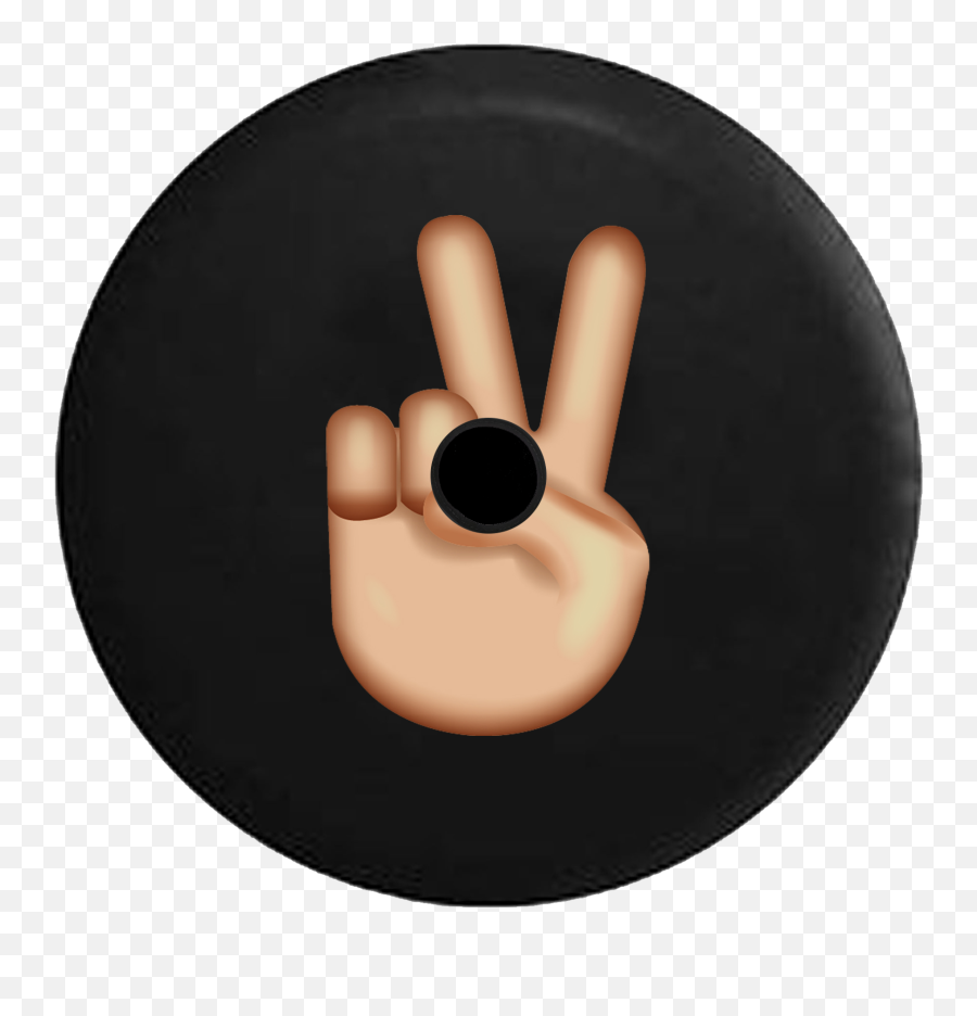 2018 2019 Wrangler Jl Backup Camera Peace Sign Fingers Text Emoji Spare Tire Cover For Jeep Rv 32 Inch - Walmartcom Sign Language,Peace Symbol Emoji