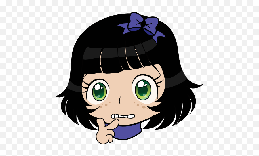 Confused Girl Manga Smiley Emoticon Clipart I2clipart - Clipart Girls Surprised Png Emoji,Confused Emoticon Png
