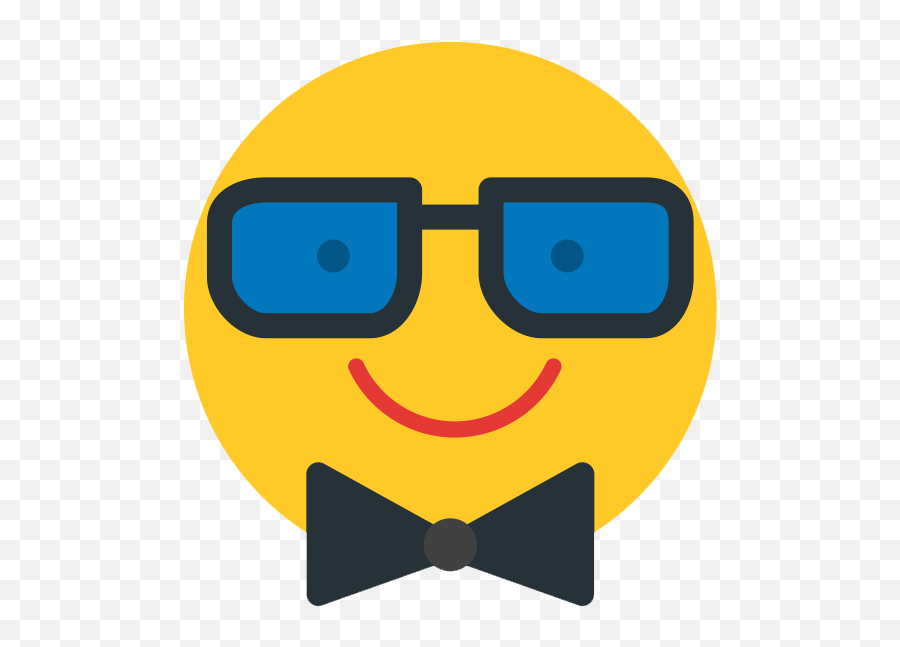 Cool Whatsapp Hipster Emoji Png Clipart Png Mart - Happy,Bow Emoji