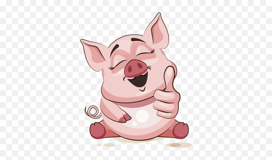 Emoji Clipart Pig Emoji Pig Transparent Free For Download - Cerdito Levantando El Pulgar,Pig Nose Emoji