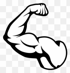 Biceps Arm Muscle - Muscle Black And White Emoji,Strong Arm Emoji