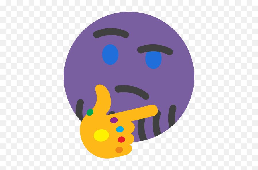 Thinking About The Ban - Thinking Thanos Emoji,Hmmm Emoji