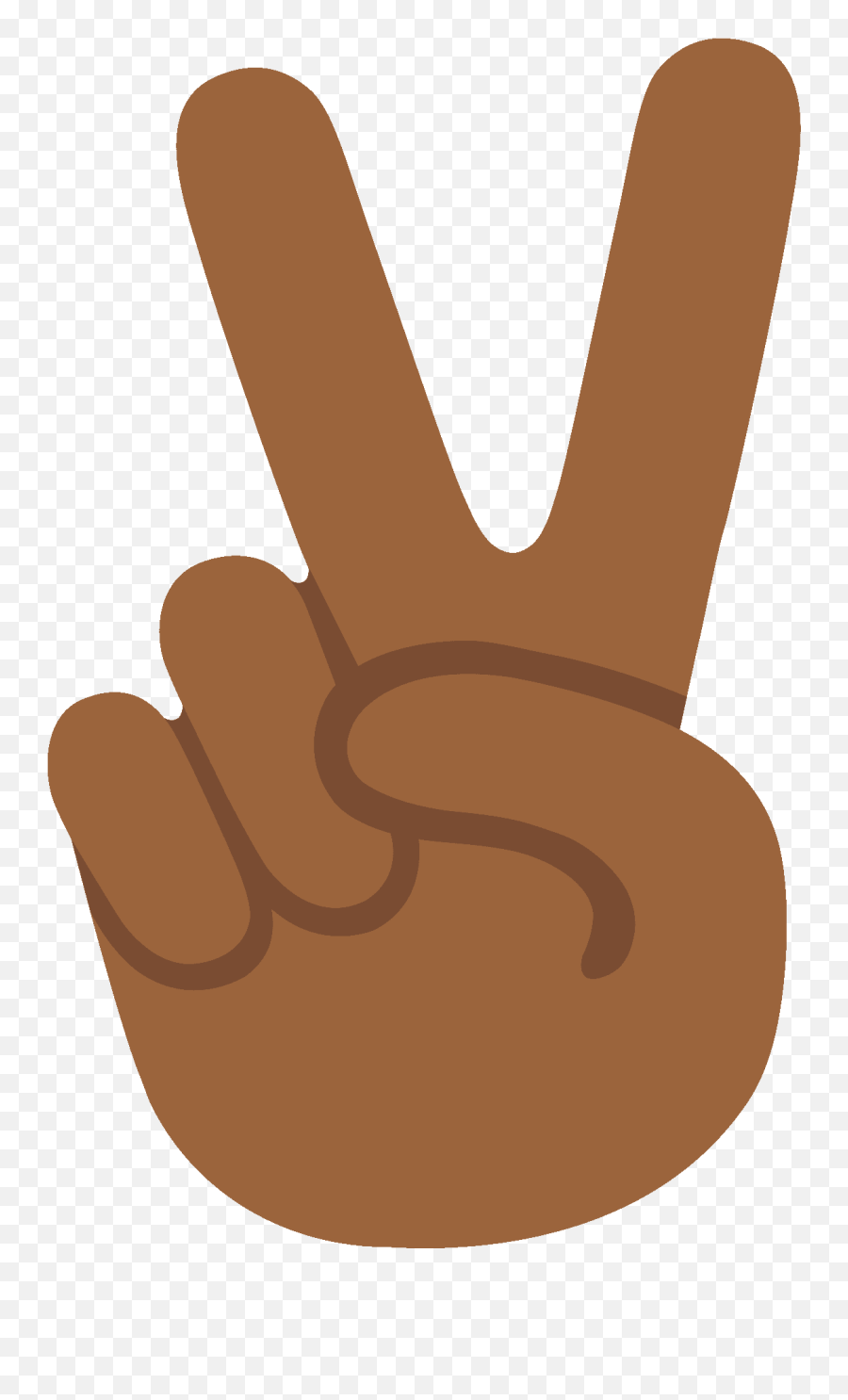 Download Hd Emoji U270c 1f3fe - Peace Sign Hand Emoji Brown Emoji Peace Sign Png,Hand Emoji