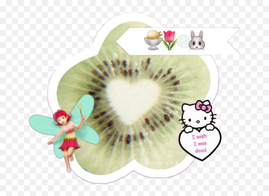 Png Overlay Kiwi Green Sticker By Chae Mi Mujer - Aesthetic Kiwi Emoji,Emoji Mujer