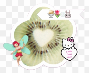 Png Overlay Kiwi Green Sticker By Chae Mi Mujer - Aesthetic Kiwi Emoji,Emoji Mujer