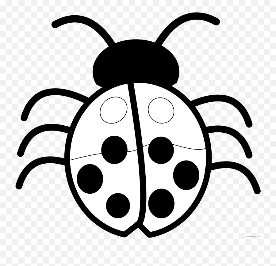 Black And White Bug Coloring Pages Free Bug Png Printable - Outline Image Of Ladybug Emoji,Free Emoji Coloring Pages
