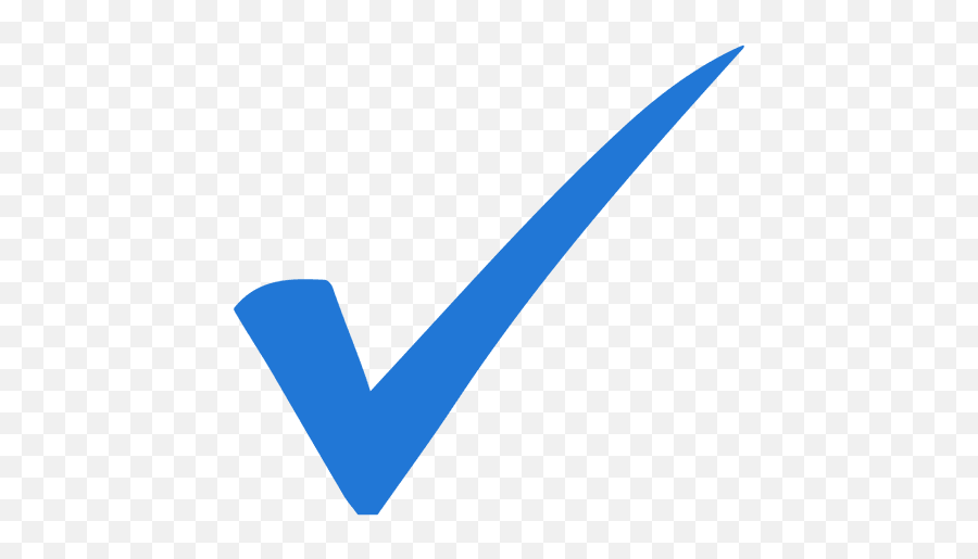 Blue Check Mark - Transparent Blue Check Mark Png Emoji,Emoticon Check Mark Fb Message
