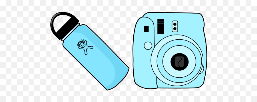 Vsco Girl Water Bottle And Film Camera Cursor U2013 Custom Cursor - Vsco Girl Cursor Emoji,Water Emotions