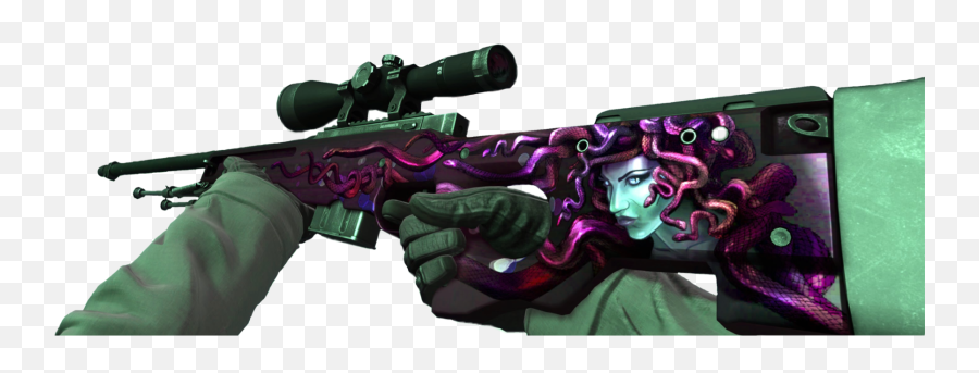 Csgo Medusa Awp Pink Sticker By Wvp - Csgo Awp In Hand Png Emoji,Emojis In Cs Go Nametags