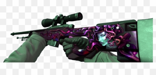Csgo Medusa Awp Pink Sticker By Wvp - Csgo Awp In Hand Png Emoji,Emojis In Cs Go Nametags