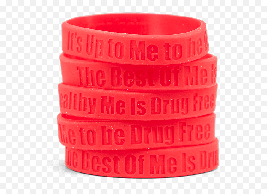 Red Ribbon Week Bracelets - Solid Emoji,Red Ribbon Week Ideas Emojis