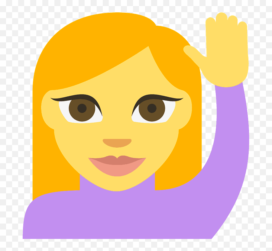 Person Raising Hand Emoji Clipart - Raise Left Hand Emoji,Happy Emojis Hand