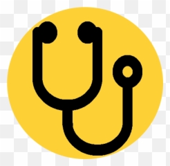 Nursing Care - Black Stethoscope Icon Clipart Full Size Transparent Nursing Icon Png Emoji,Heat Symbol Emoticon