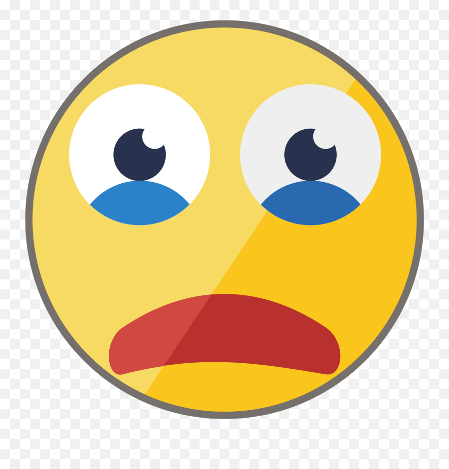 Filecrying - Emotesvg Wikimedia Commons Happy Emoji,Crying Cute Emoticon