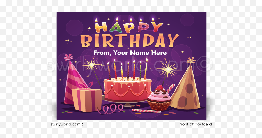 Emoji Happy Birthday Client Postcards - Kizim Dogum Günün Kutlu Olsun,Birthday Emoji 128