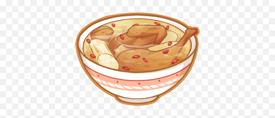 Chinese Yam And Squab Soup - Dish Emoji,Eating Rice Emoji