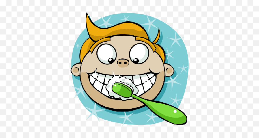 Cartoon Boy Brushing Teeth - Clip Art Brush Teeth Emoji,Brushing Teeth Emoticon