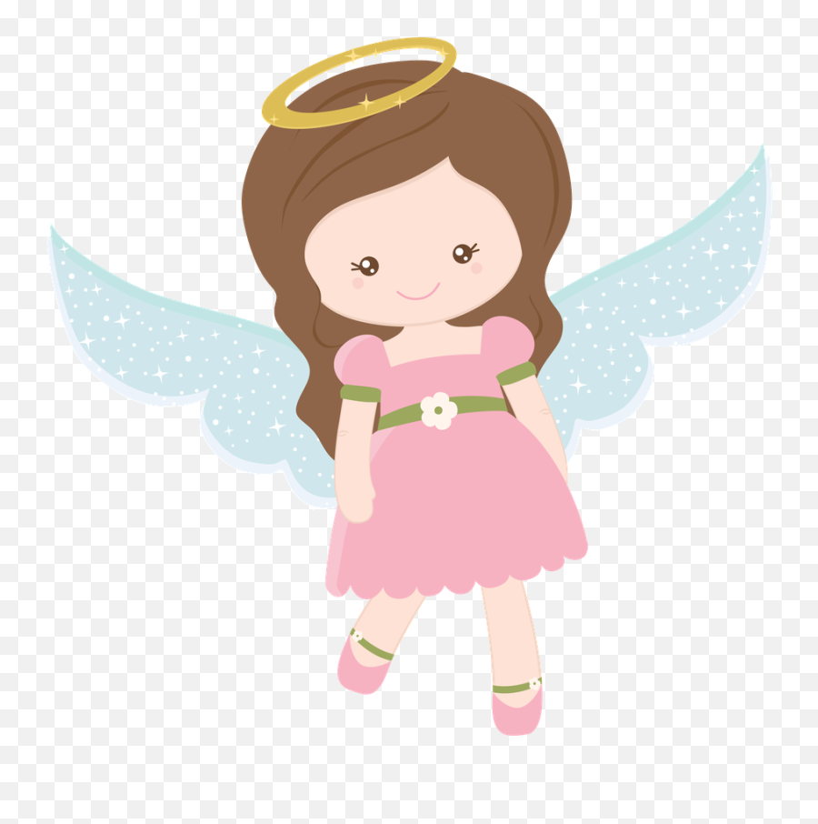 Bird And Angels Clipart Oh My First Communion - Anjinha Png Emoji,Girl Emoticon Angel