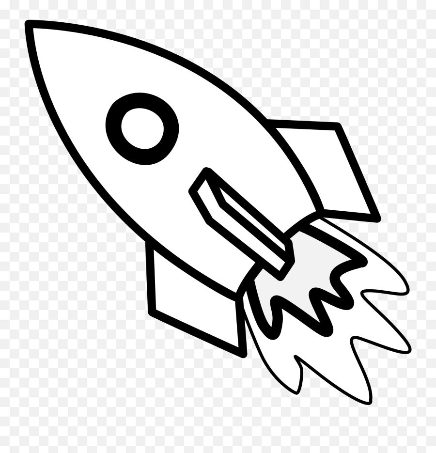 Rocket Clip Art - Rocket Clipart Black And White Emoji,Rocket Emoticon Black
