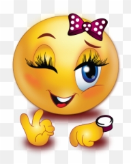 Winking Girl Perfect Timing Emoji - Transparent Sad Face Emoji,Winking Emoji