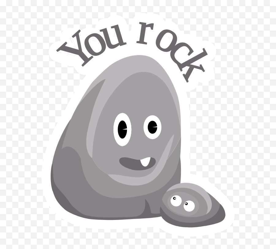 Rock - You Rock Sticker Sticker Mania Dot Emoji,You Rock Emoticon