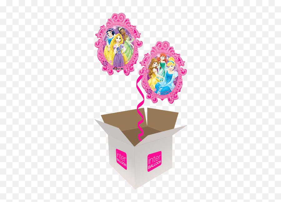 Kingu0027s Lynn Helium Balloon Delivery In A Box Send Balloons - Disney Princess Mirror Foil Balloon Emoji,Emoji Party Frame