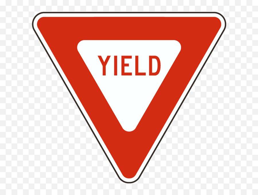 Traffic Signs - Yield Sign Png Emoji,Traffic Light Warning Sign Emoji Pop
