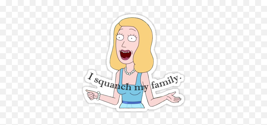 Rick And Morty - Squanch My Family By Lovecooks Rick And Stickers Jpg Rick Y Morty Emoji,Hubba Hubba Emoji