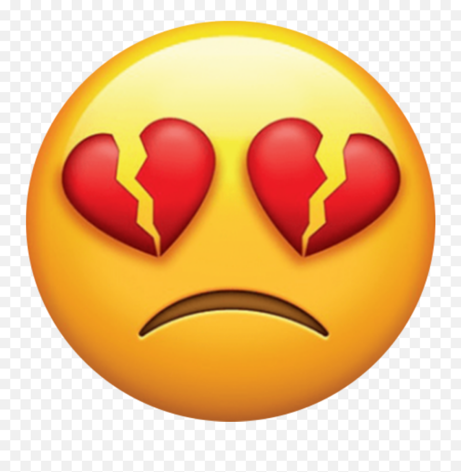 Broken Heart Eyes Emoji - Iphone Broken Heart Emoji Png,Eyes Emoji