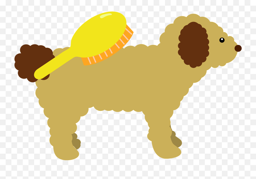 Dog And Brush Clipart - Brush The Dog Clipart Emoji,Shih Tzu Emoji