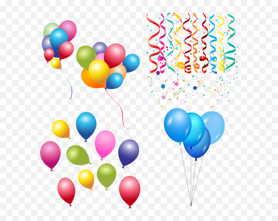Free Image On Pixabay - Balloons Confetti Celebration Globos Serpentinas Y Confeti Emoji,Party Streamers Emoji