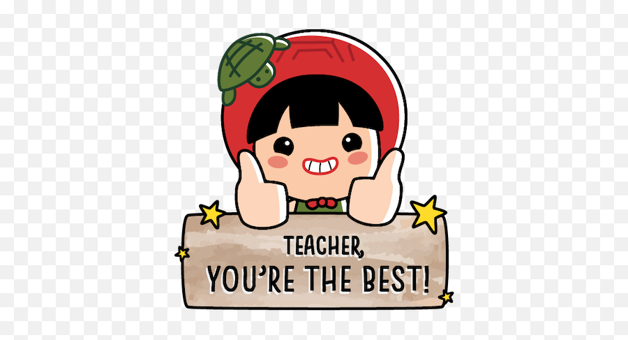 Teachersday - Ang Ku Kueh Girl Thank You Emoji,Teacher Emoji Stickers