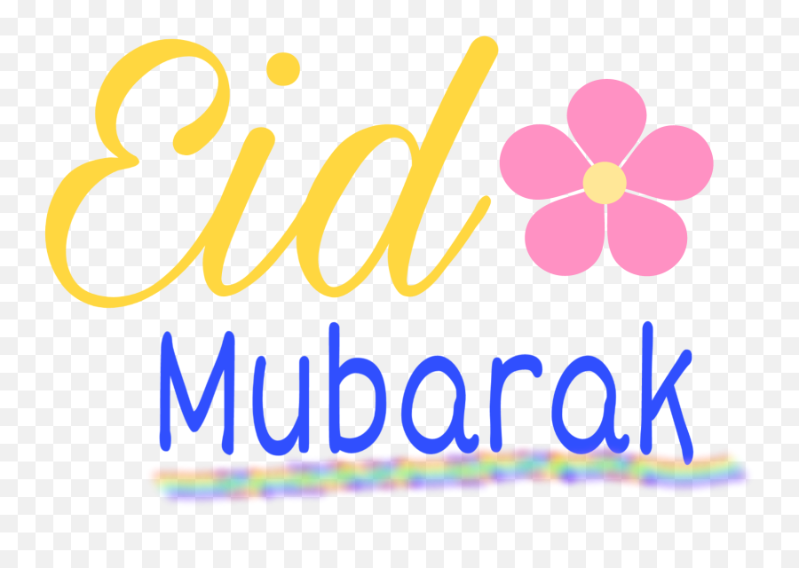 Eid Mubarak Flowersplashcolorrainbow - Language Emoji,Eid Emoji