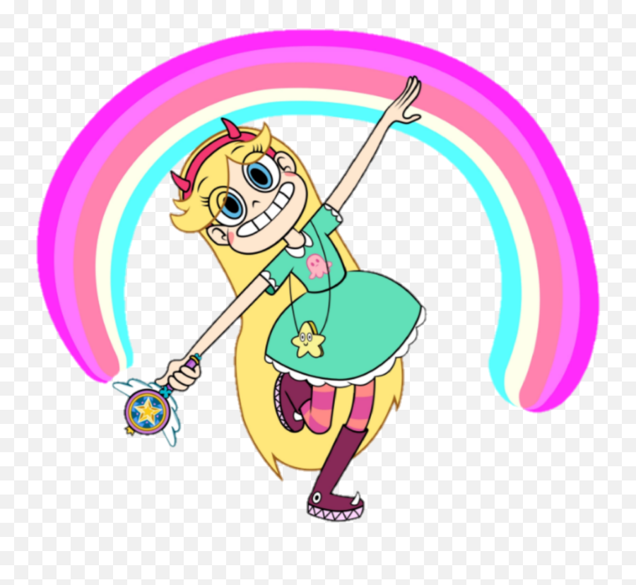 Star Starbutterfly Sticker By Paletitamulticolor - Star Butterfly Rainbow Fire Emoji,Emoji De Arco