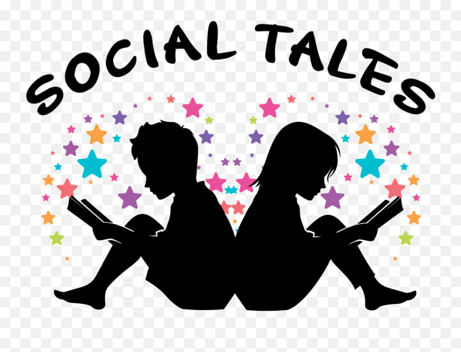 Social Tales - Silhouette Children Reading Clipart Emoji,Emotions Social Story For 2 Year Old