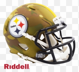 Pittsburgh Steelers - Camo Alternate Speed Riddell Mini Helmet Los Angeles Rams Emoji,Gators Emoticon Georgia Bulldogs