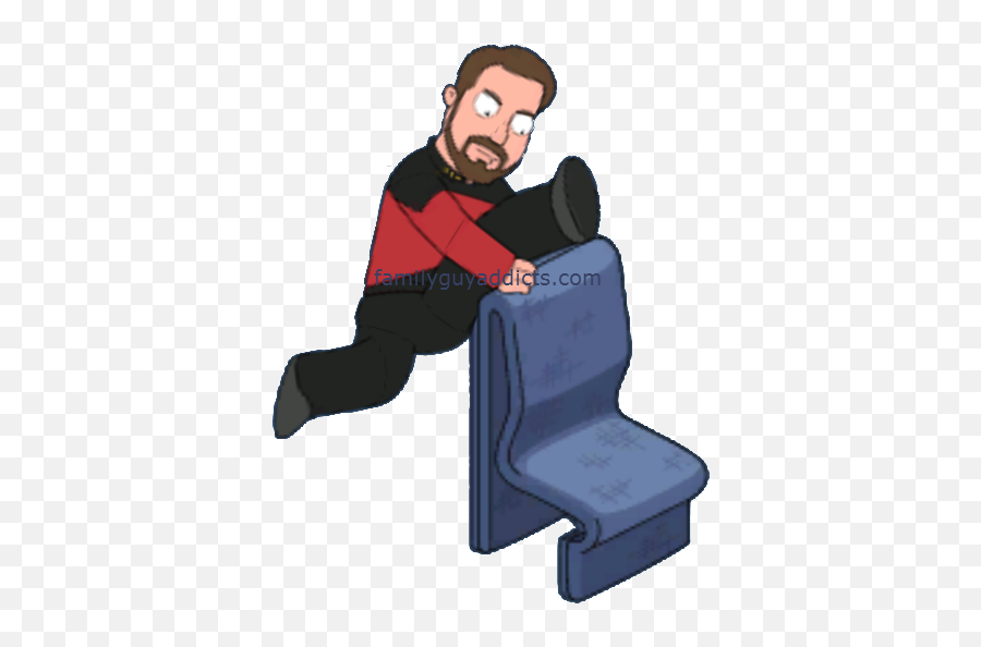 Riker Geordi Klingon Chris Starfleet - Family Guy Star Trek Riker Emoji,Commander Riker Emotion