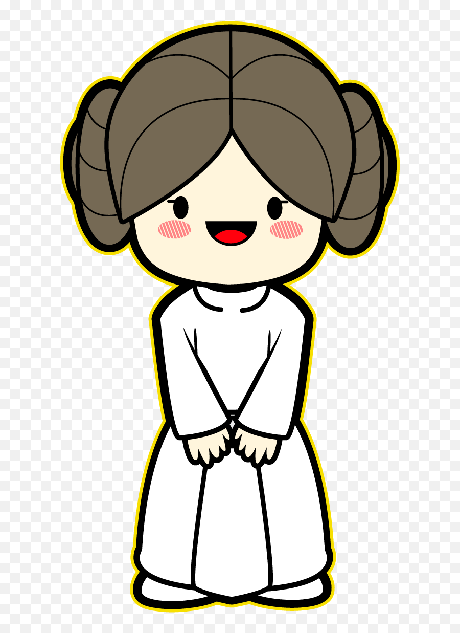 Personagens Star Wars Desenho Clipart - Princesa Leia Star Wars Desenho Png Emoji,Princess Leia In Emoji