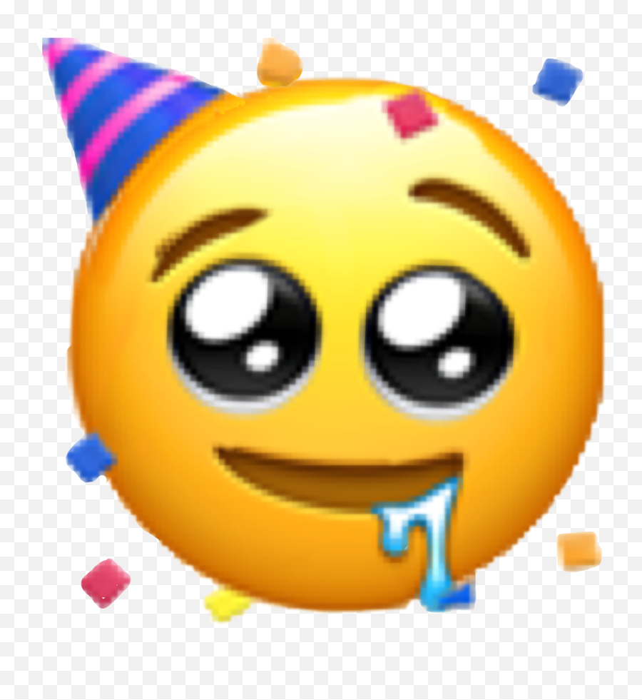 Emoji Happy Party Cringe Sticker - Emoji,Cringe Emoticon
