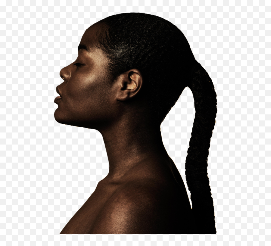 African Ancestry - Black Girl Side Profile Emoji,Black & White Emoticons Feelings