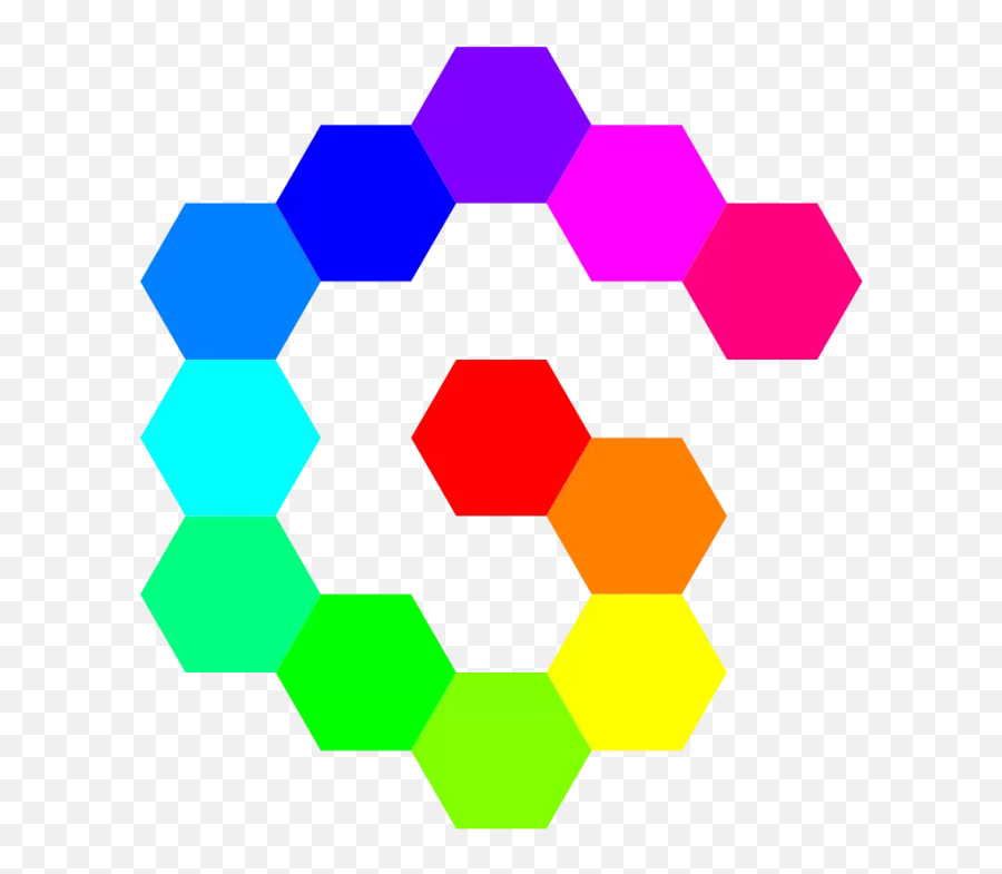 12 Hexagon Spiral Rainbow Svg Vector File Vector Clip - 12 Hexagon Emoji,Rainbow Emoji Svg