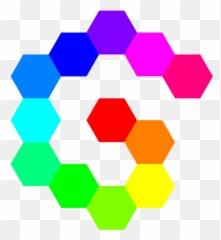 12 Hexagon Spiral Rainbow Svg Vector File Vector Clip - 12 Hexagon Emoji,Rainbow Emoji Svg