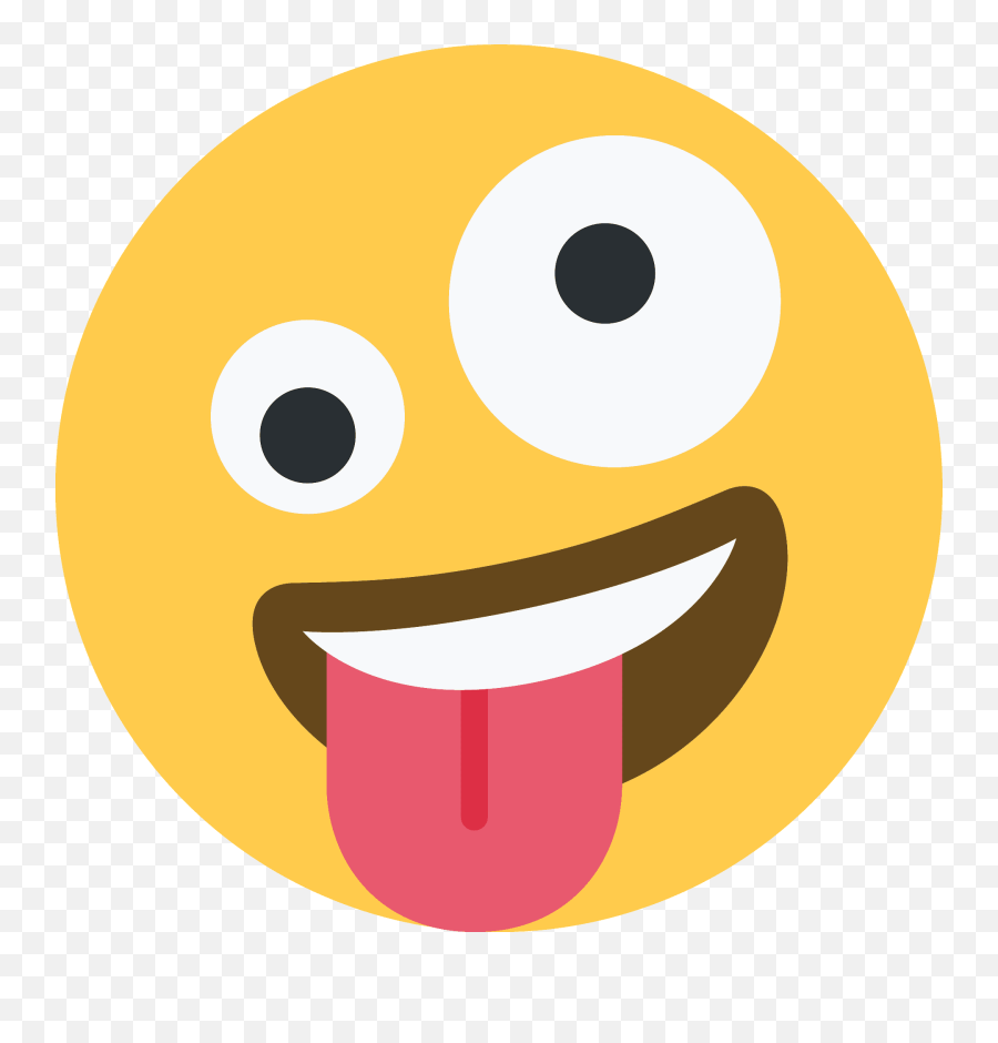 Zany Face Emoji - Zany Face,Crazy Emoji