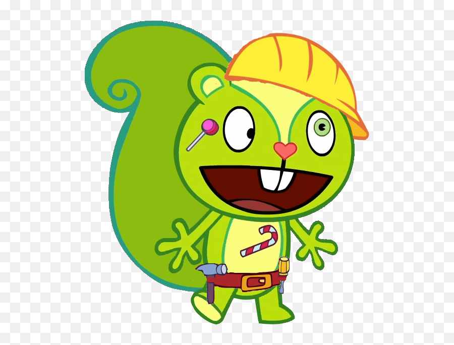 Construction Worker Nutty Happytreefriends - Happy Tree Friends Character Charts Emoji,Htf Emoticon Disco Bear