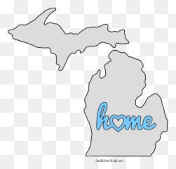 Michigan Outline Png - Michigan Outline Of State Emoji,Michigan State Emoji
